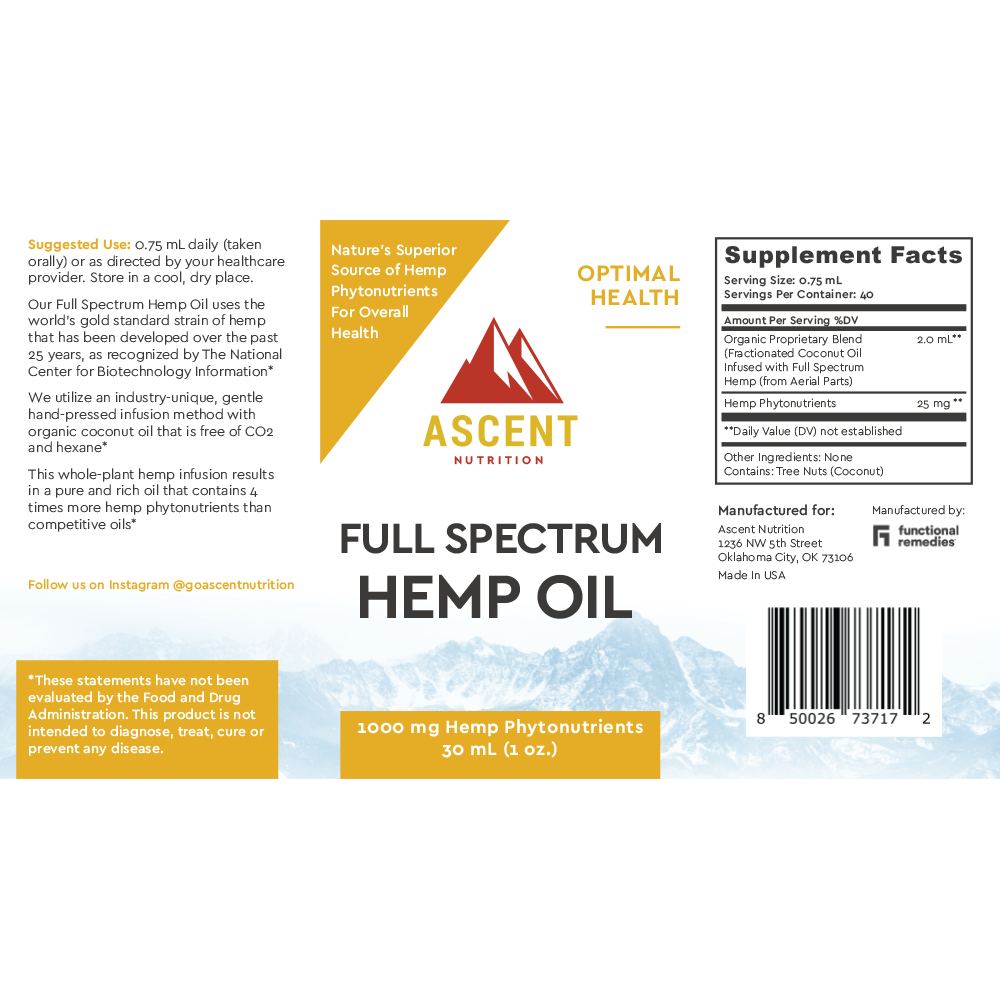 Organic Full Spectrum Hemp Oil